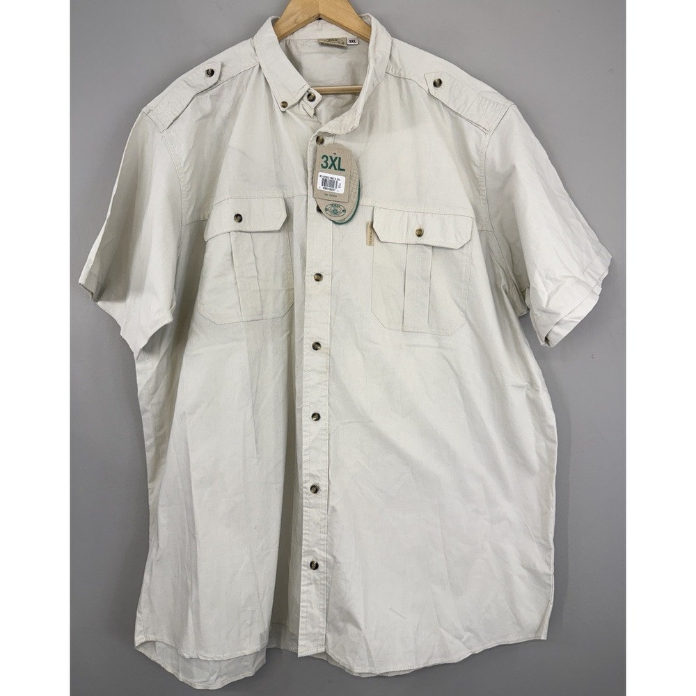 Tag Safari Shirt Men's 3XL Utility Outdoor Hunting Short Sleeve
